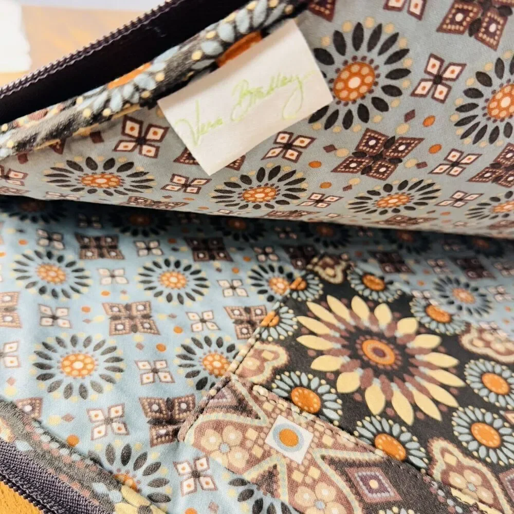 Vera Bradley CANYON Padded Tablet Laptop Sleeve Cotton Case Top Load 14”x11”